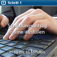 1.Schritt: Scheidungsantrag online ausf�llen (in 10-15 Minuten)