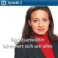 2.Schritt: Rechtsanw�ltin k�mmert sich um alles. Sie m�ssen nicht im vorraus bezahlen.